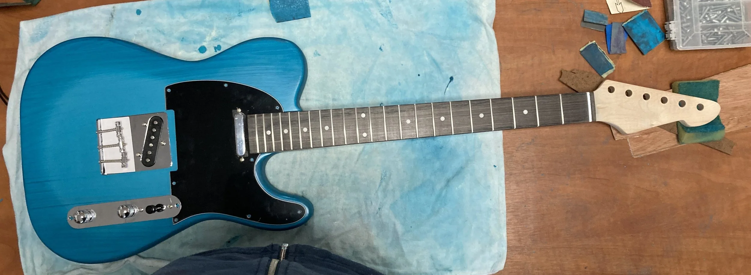 Commissioned Tele style kit guitar built by Camphill's TFSR-MK workshop