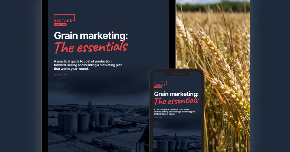 The cover of the book Grain Marketing: The Essentials, by Hectare Trading