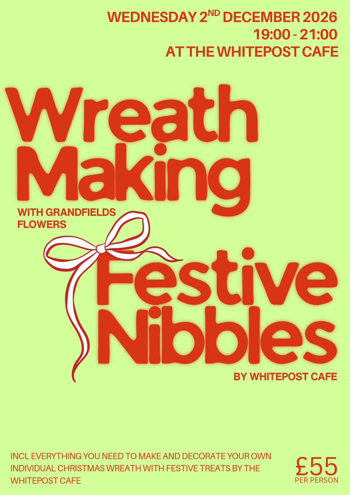 Wednesday 2nd December - Wreath Making &amp; Festive Nibbles