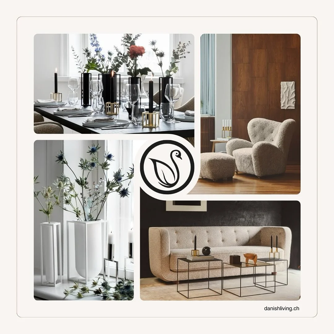 Audo's &quot;Kubus&quot; is a minimalist candleholder designed by Mogens Lassen in 1962, known for its geometric elegance and versatility in modern decor. The &quot;Tired Man,&quot; designed by Flemming Lassen in 1935, is a plush armchair offering ex