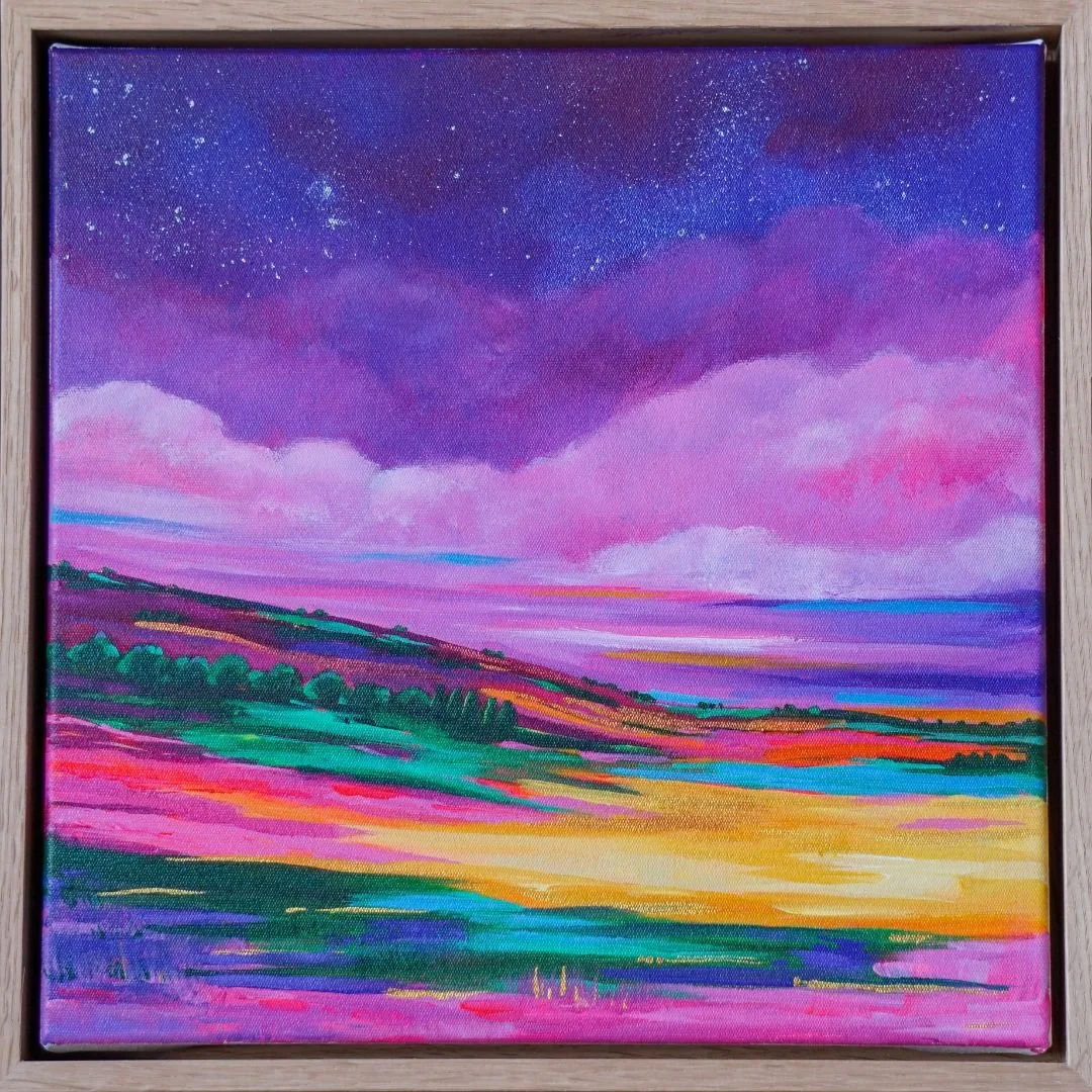 Caz Mackenzie _Evening Dreaming_ 2026 30x30cm plus oak frame - Caroline Mackenzie (2).jpg