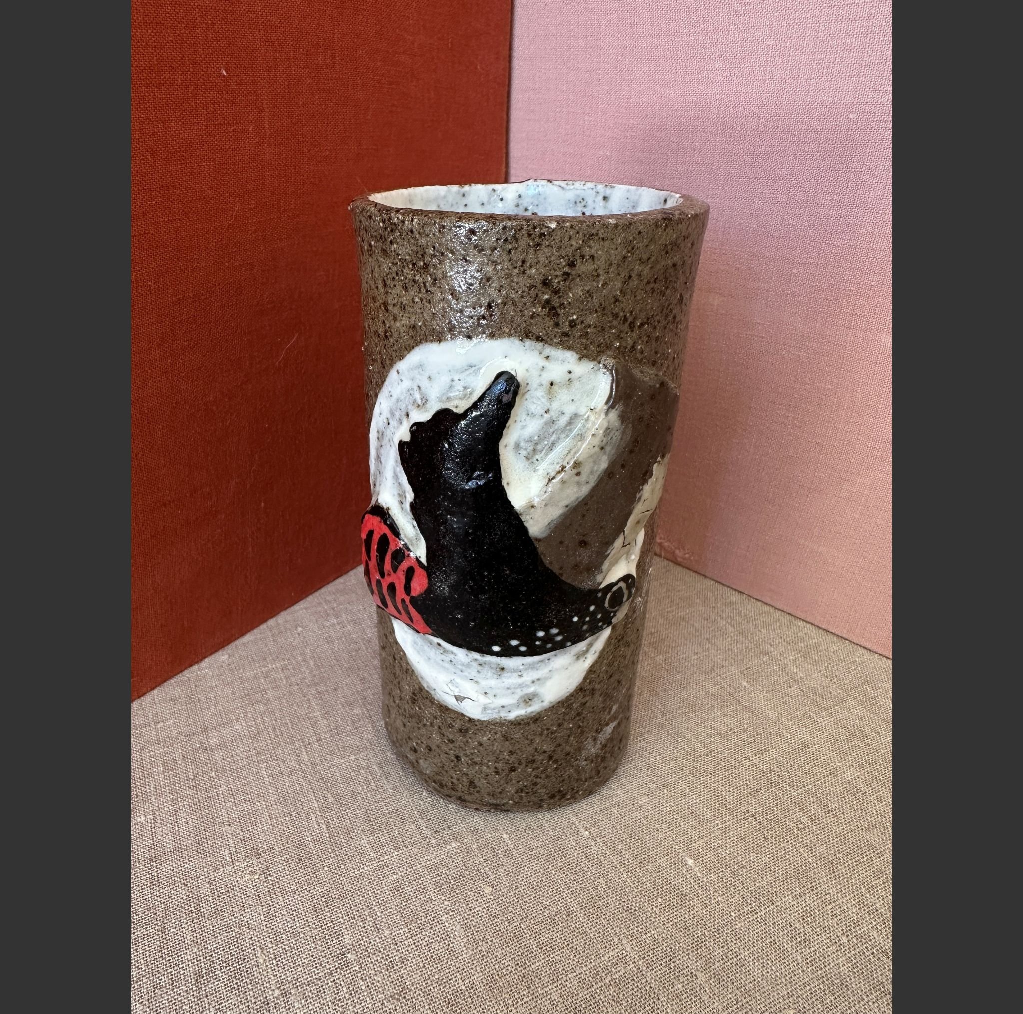 Hannah Goggs Cockatoo Trachyte Vase .jpg