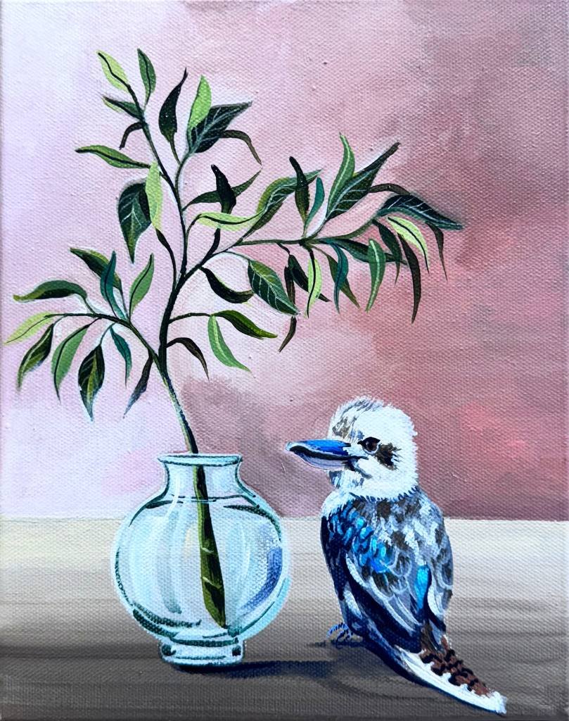 Jacqueline Burgess KOOKABURRA AND VASE.jpg