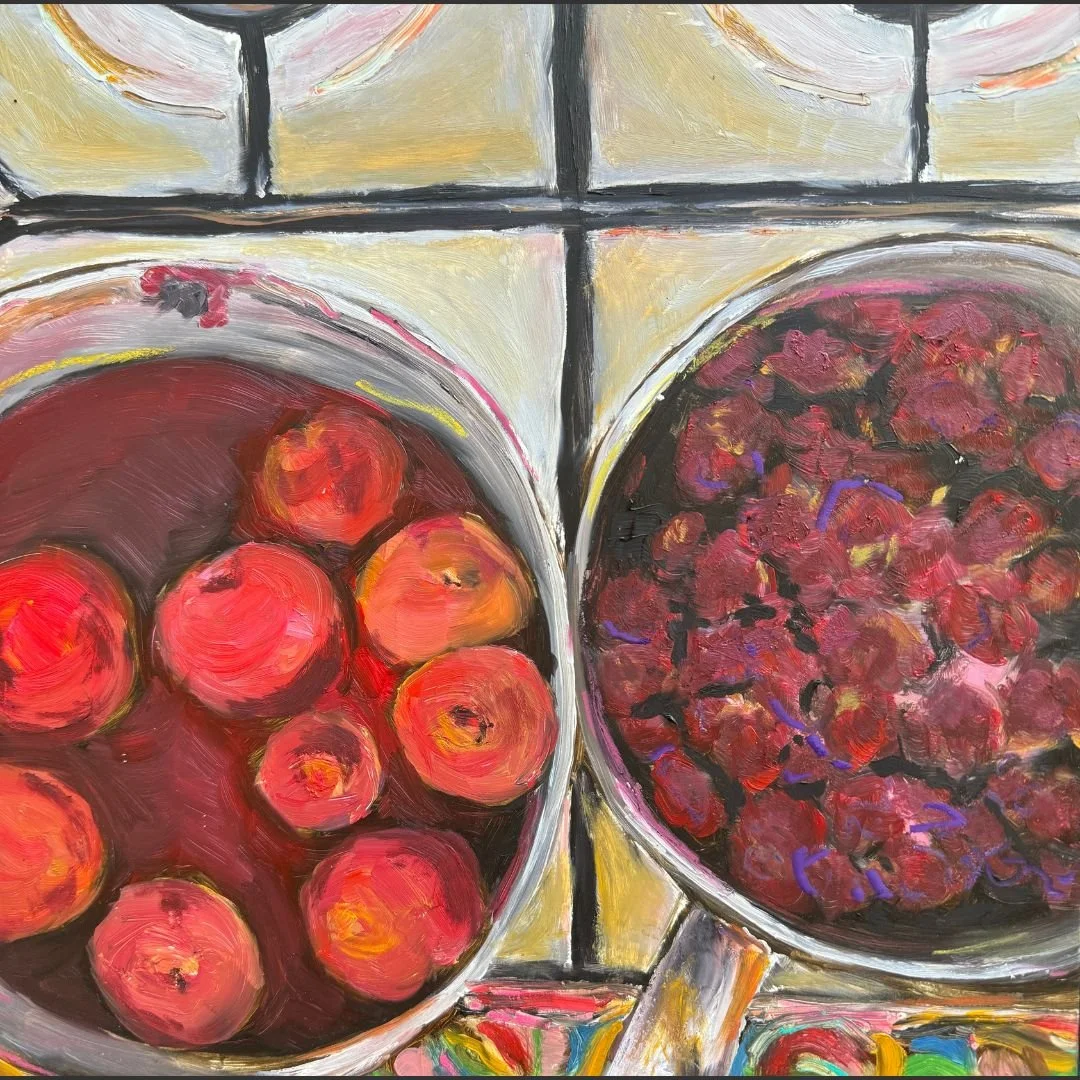 Poached Plums and Blackberry Coulis | Sara Phemister