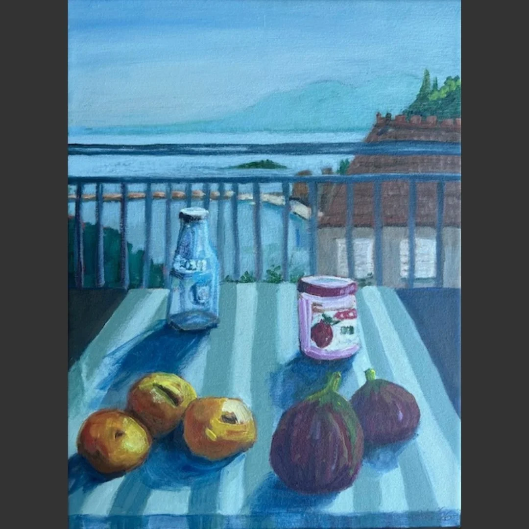 Morning Tea Looking Across the Korcula View | Trish Crampton