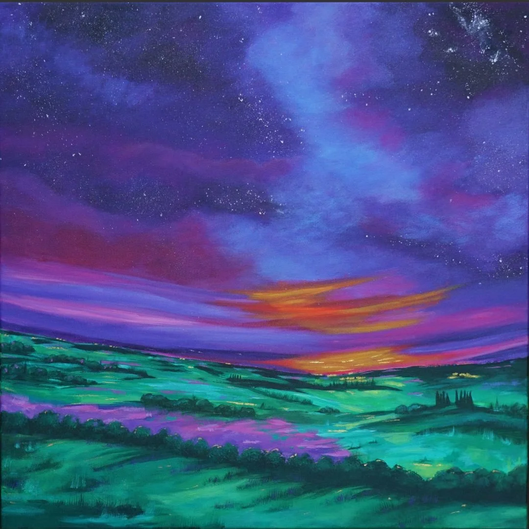 Caz Mackenzie - _Wish Upon a Star_ 2026 60x60cm plus oak frame - Caz Mackenzie.jpg