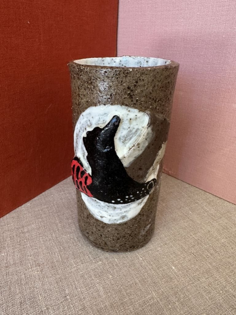 Hannah Goggs Cockatoo Trachyte Vase .jpg