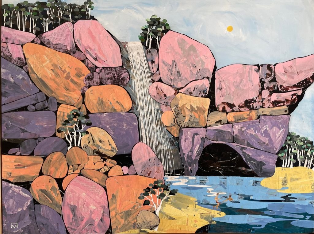 Quick dip at Frog Mouth Cave 124x94cm Ray Monde 2024-2.jpg