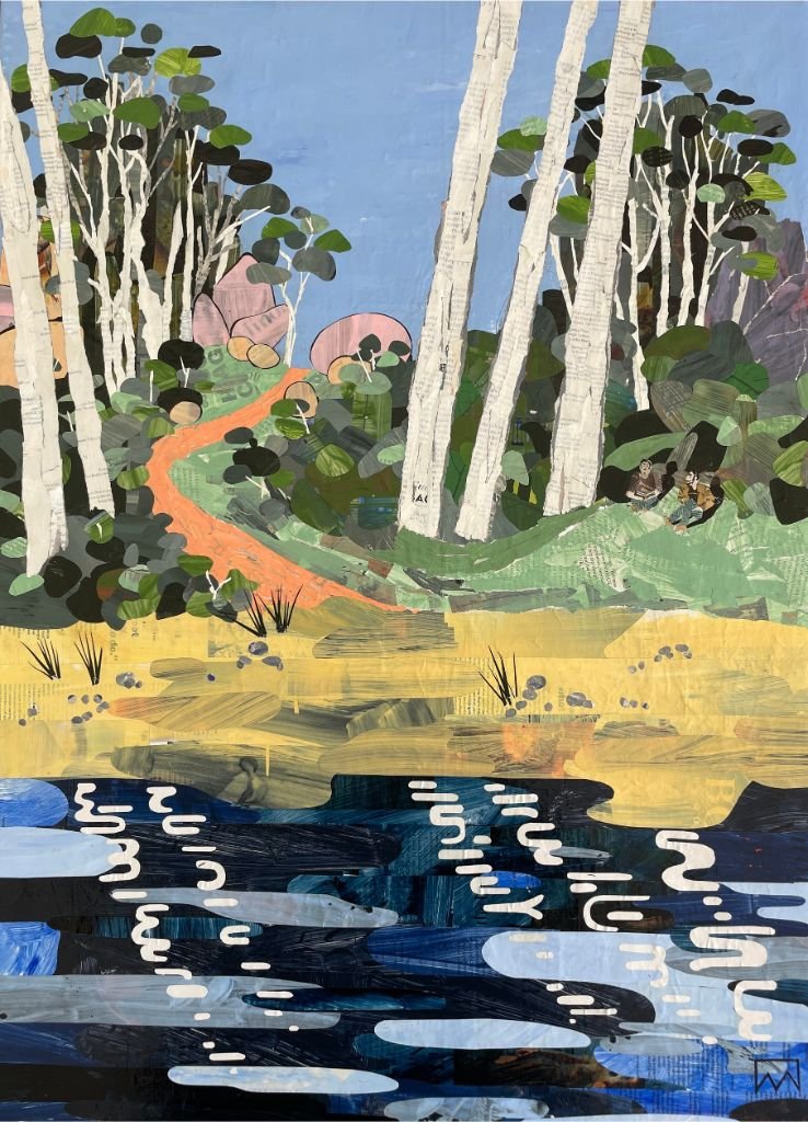 Watching ripples on the river 58x79cm Ray Monde 2024.jpg