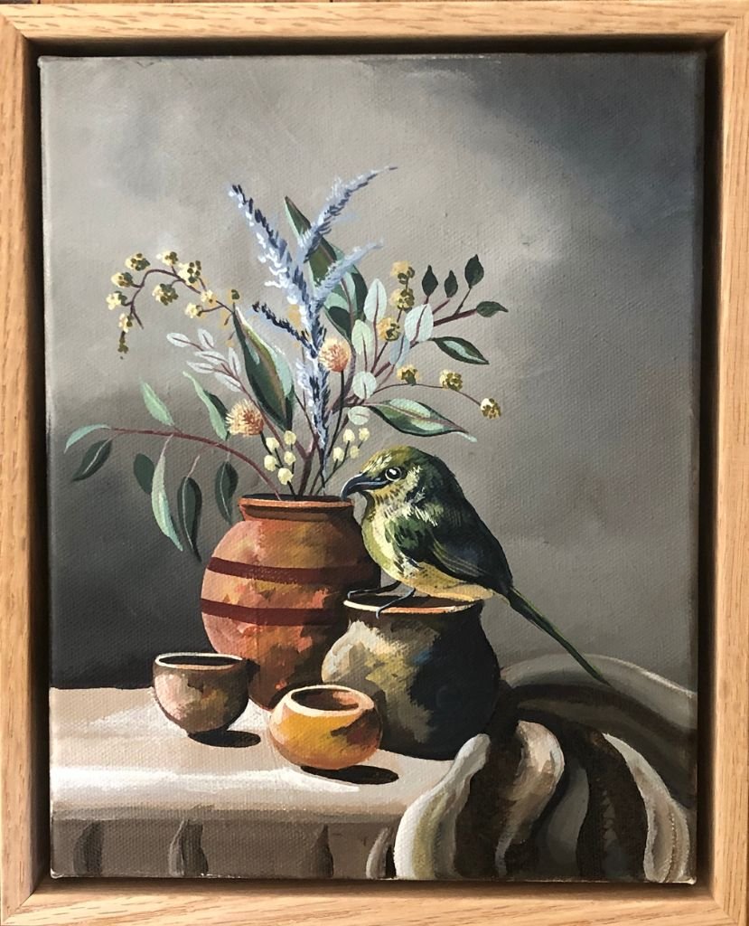 Jacqueline Burgess Bowerbird and vases.jpg