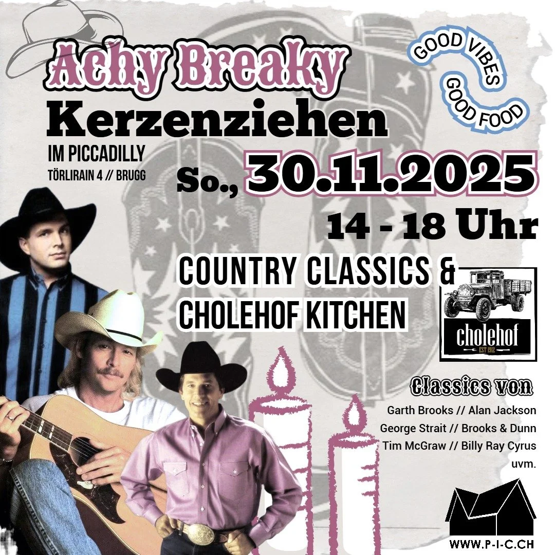 cholehof Cholehof goes Piccadilly 🤠🌭
Achy Breaky Kerzenziehen

Am Sonntag, 30.11.2025, sind wir von 14&ndash;18 Uhr im
@piccadilly.brugg.jugend , T&ouml;rlirain 4 in Brugg zu Gast &ndash; und servieren
euch unseren Currywurst-Klassiker 🌭🔥.

Gleic