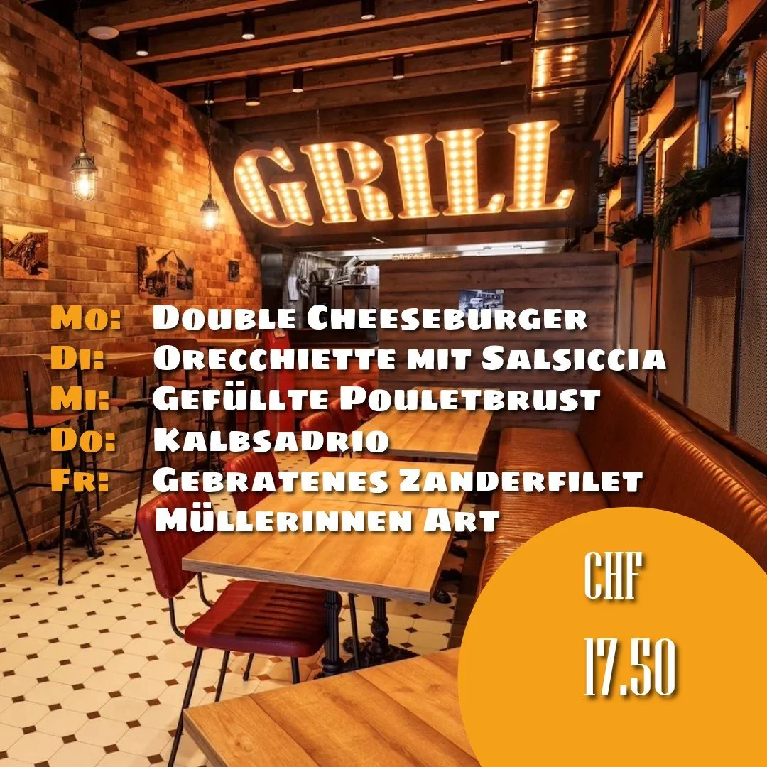 🍽️ Diese Woche wird wieder lecker im Cholehof!
Freut euch auf abwechslungsreiche, hausgemachte Men&uuml;s &ndash; frisch, saisonal und unschlagbar f&uuml;r CHF 17.50.

Hier der Men&uuml;plan f&uuml;r die Woche vom 8. bis 12. Dezember 2025:

🔥 Monta