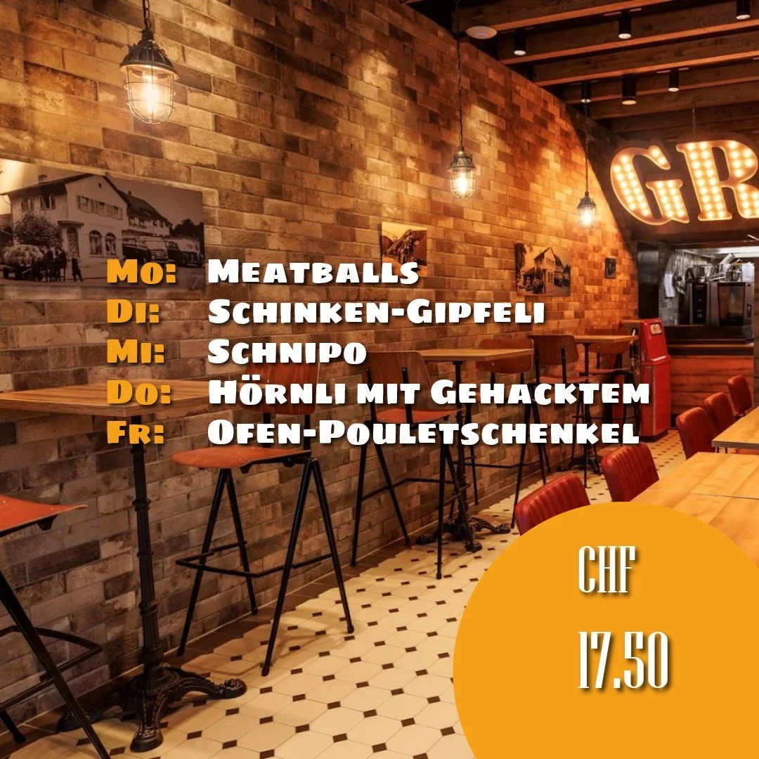 🍽️ Die neue Woche kann kommen &ndash; wir sind bereit! 🌷✨
Im Cholehof erwartet euch auch diese Woche wieder eine feine Auswahl an frisch gekochten Mittagsmen&uuml;s &ndash; herzhaft, abwechslungsreich und wie immer f&uuml;r CHF 17.50.

Mittagsmen&u