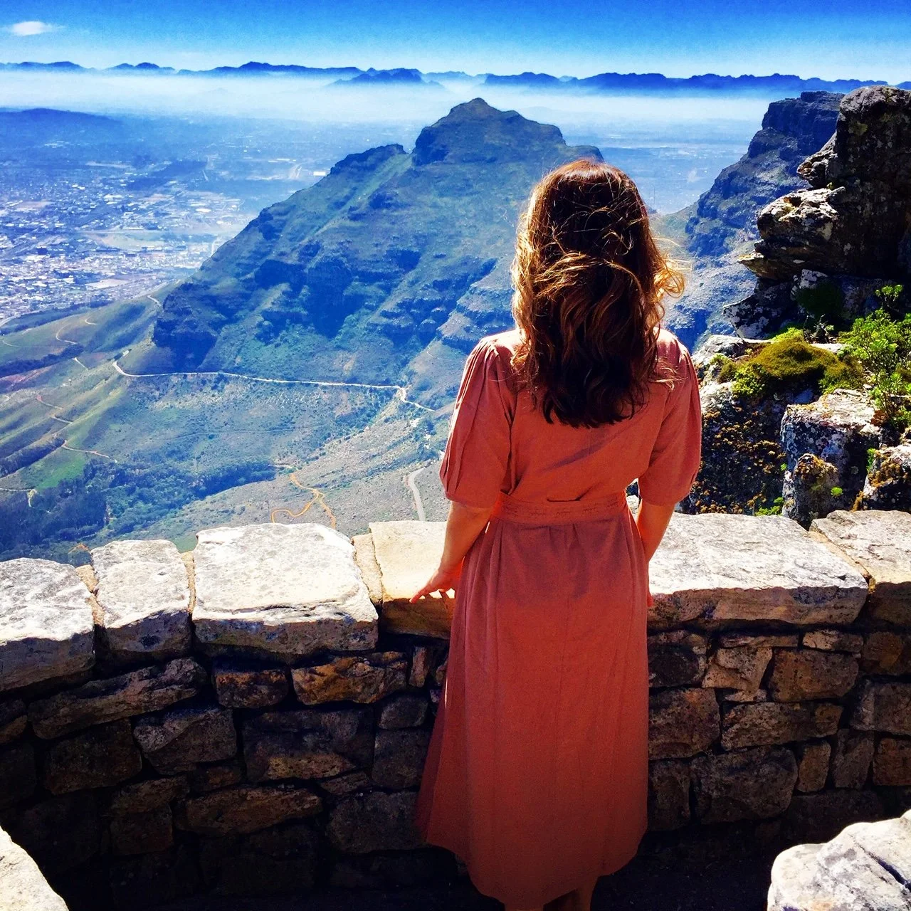 Michelle Arellano Martin on top of Table Mountain in South Africa.JPG