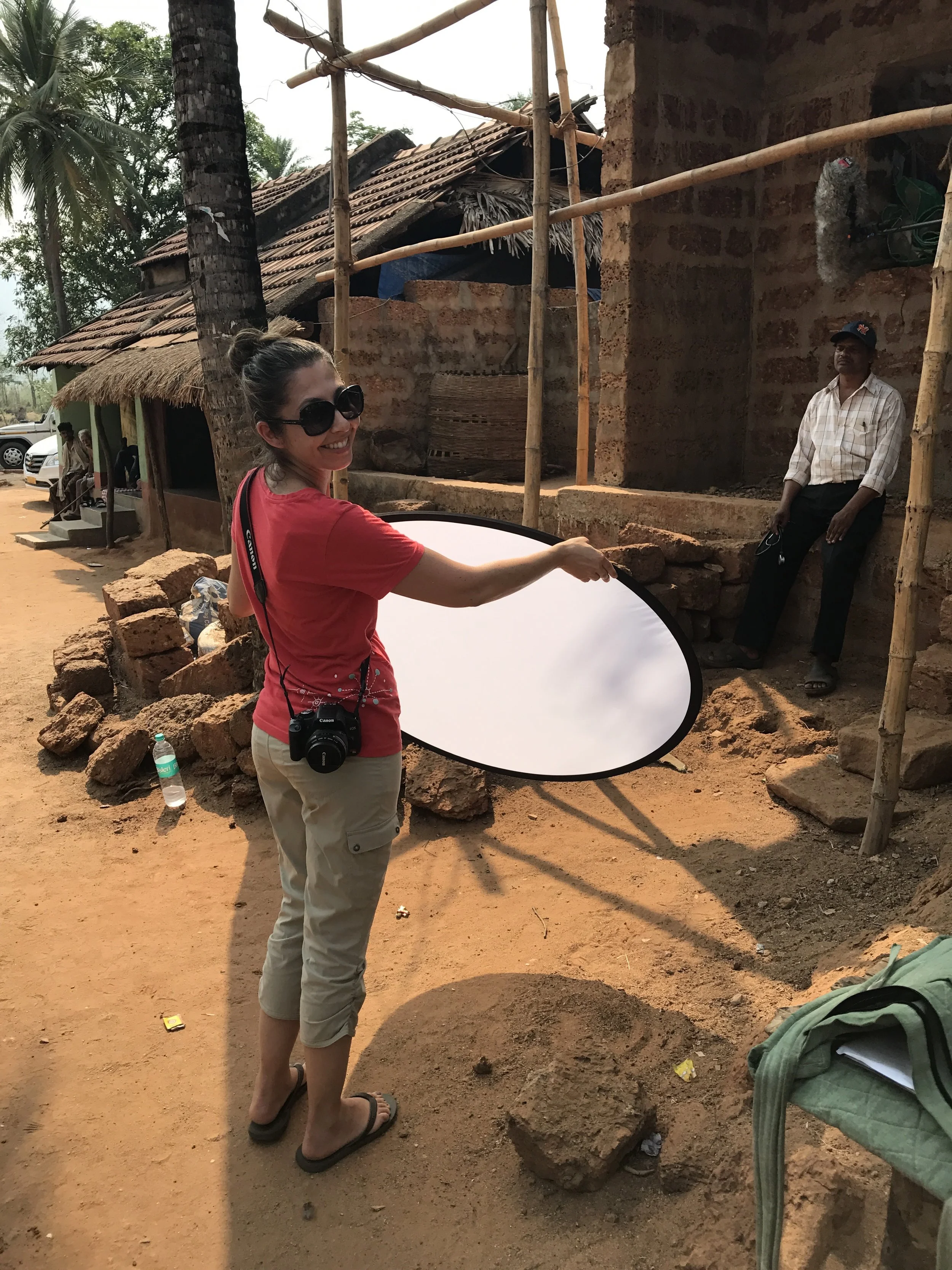 Michelle filming in India.jpg
