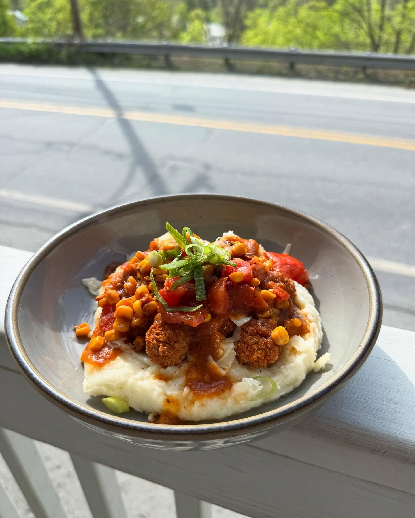 Dinner and Music tonight! 5-7pm

TGS &ldquo;Famous Bowl&rdquo;/ Tallow fried popcorn chicken, mashed potatoes, gravy, roasted corn salsa, shredded cheese and scallions $16