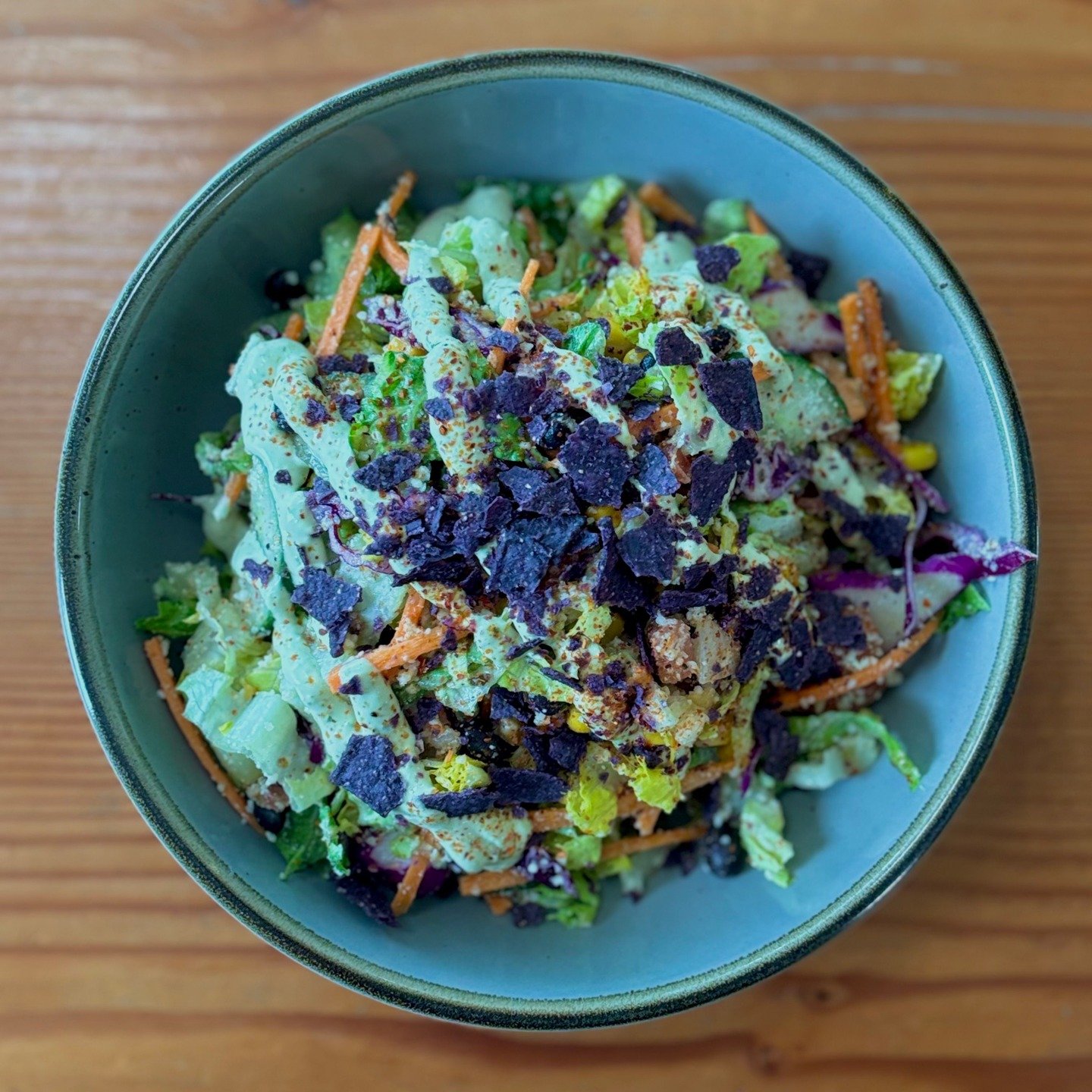This week's specials!!! 
Tortilla Salad $13
- Lettuce, roasted corn &amp; black bean salad, cucumber, carrot, cabbage, cotija cheese, tortilla chips, avocado crema and tajin. 

Mediterranean Mushroom Sandwich $14
- Roasted portobello mushrooms, provo