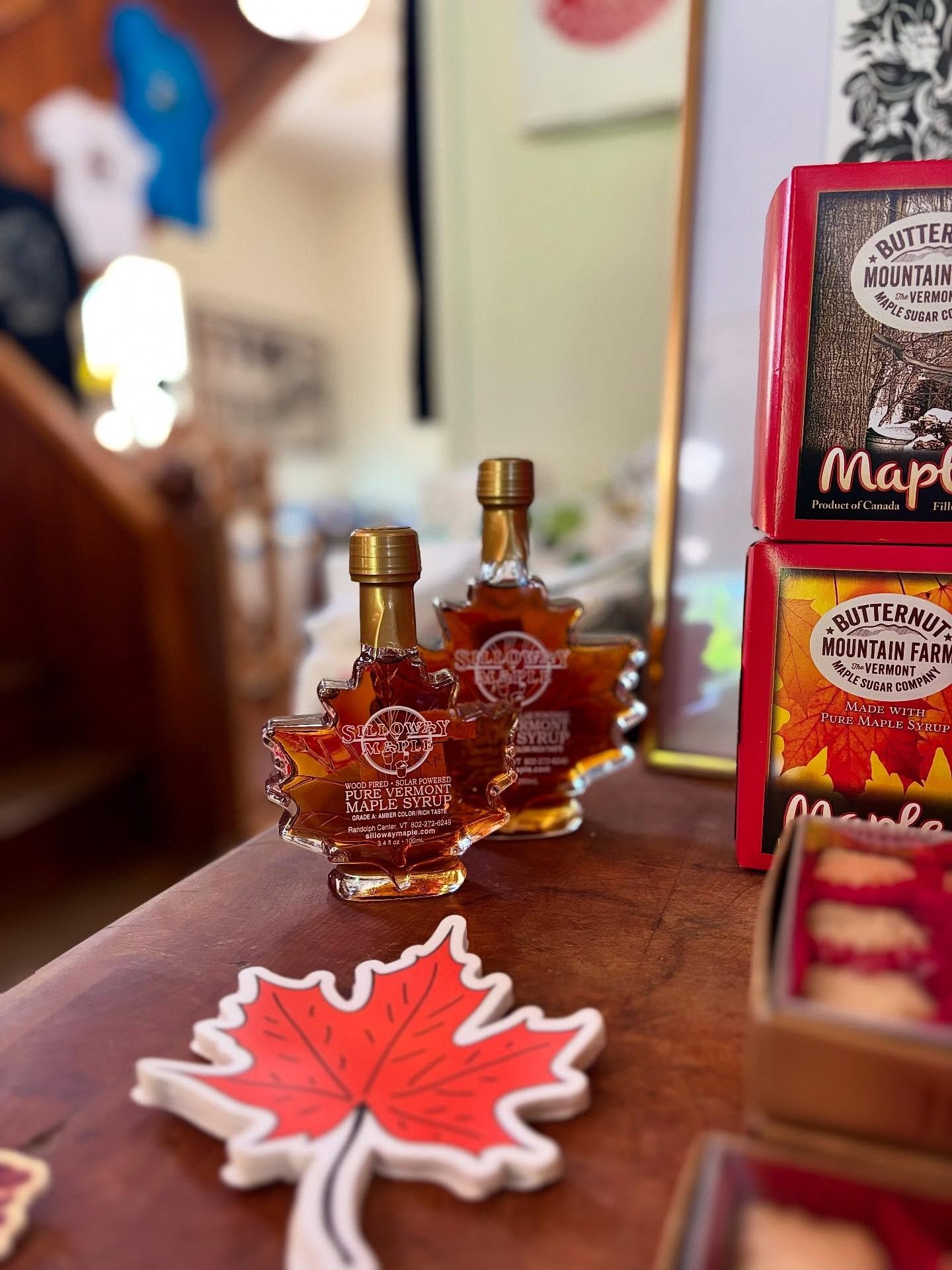 Come on into the general store to check out our local maple products!! #tunbridgegeneralstore #vermontproducts #vermont #sillowaymaple #maple #maplesyrup