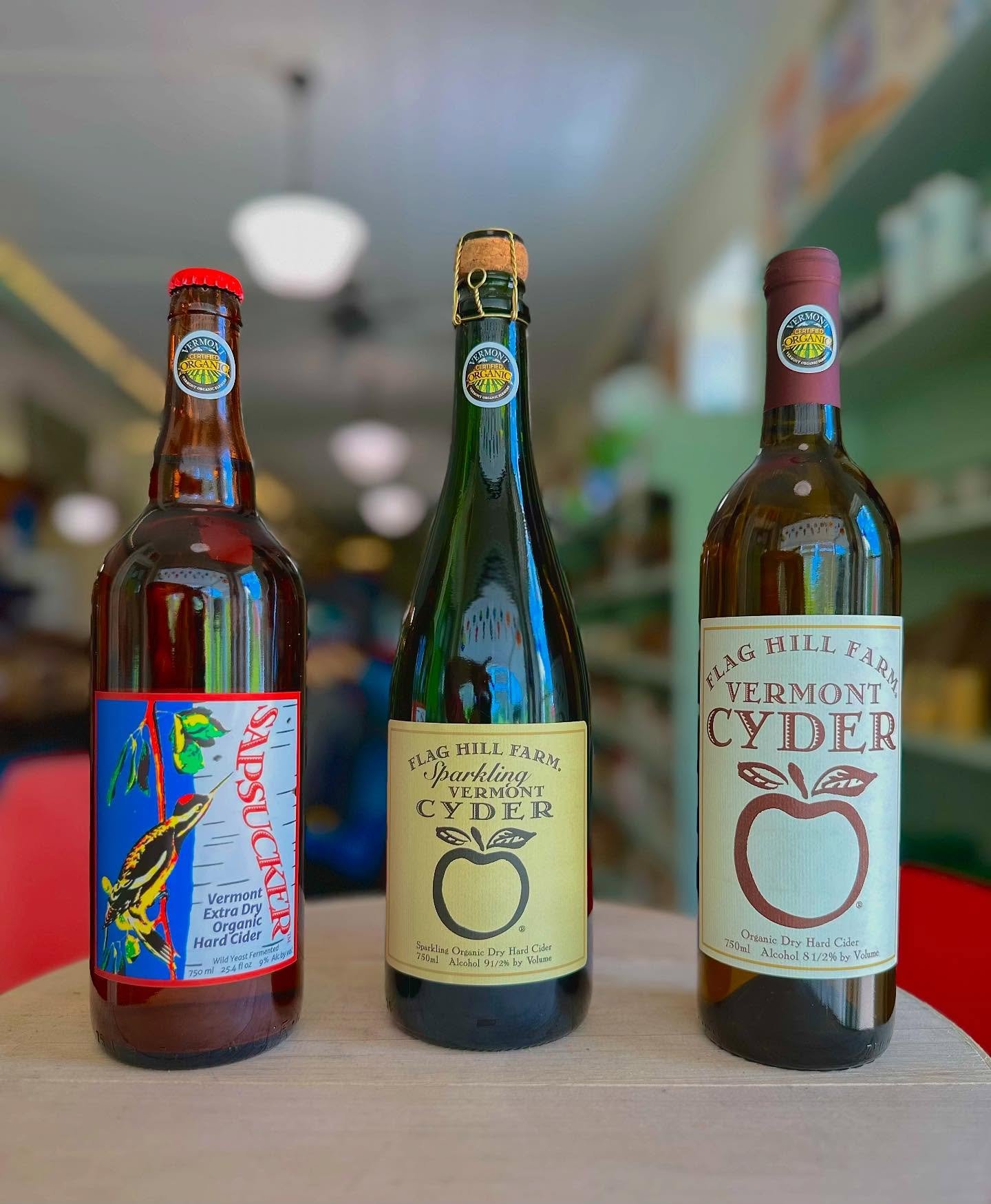 LOCAL HARD CIDER TASTING!!!

Come on into the general store on June 27th from 11-2 to try 3 kinds of Flag Hill Farm hard ciders! 

Ciders Available for tasting:
- Vermont Extra Dry Organic Hard Cider
- Organic Dry Hard Cider
- Sparkling Organic Dry H