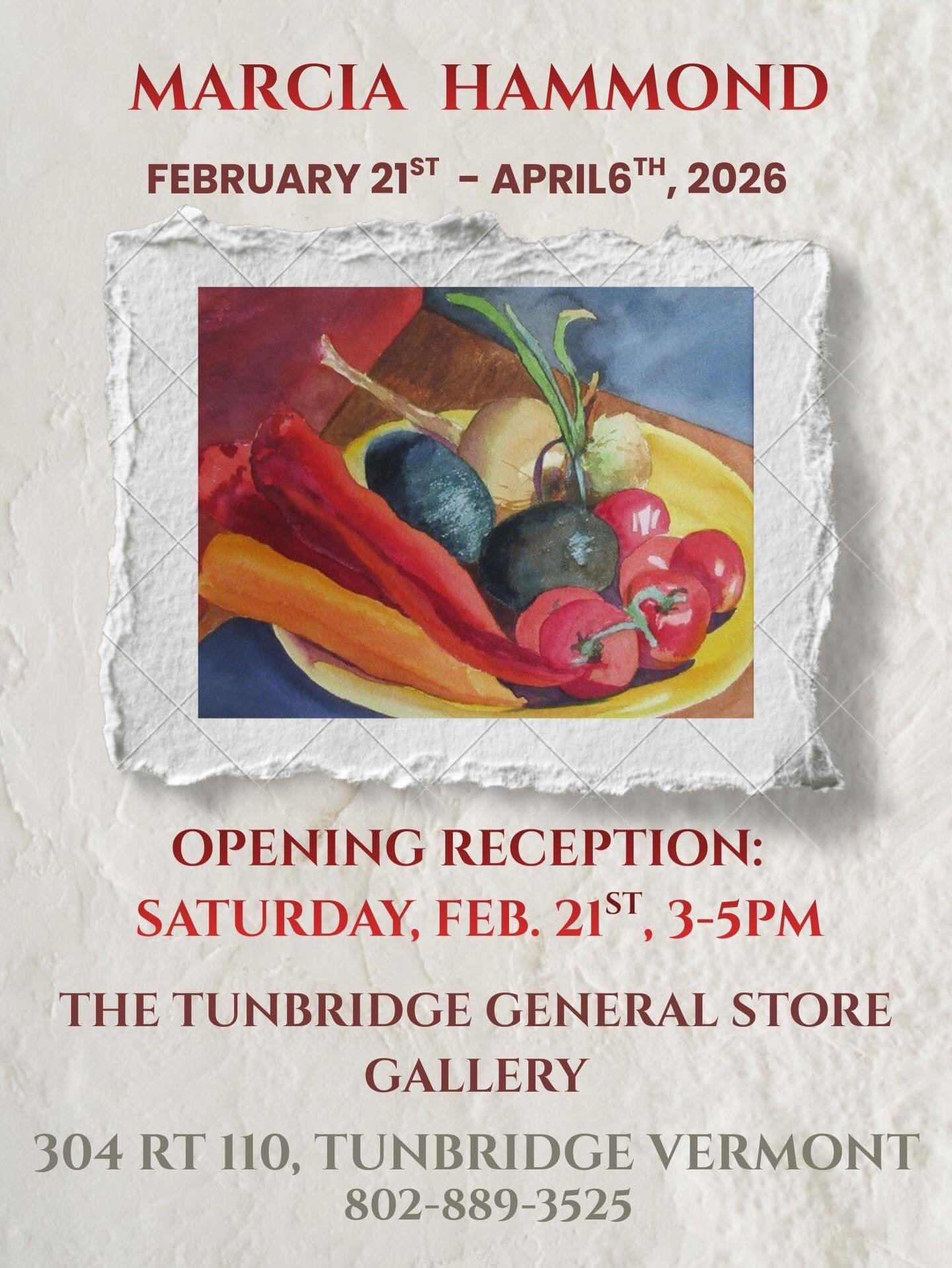 Join us this Saturday from 3&ndash;5 PM for an opening reception showcasing the artwork of Marcia Hammond! Come celebrate her latest creations and enjoy an afternoon of art and community! Her art work will be up on the walls until April 6th so bring 