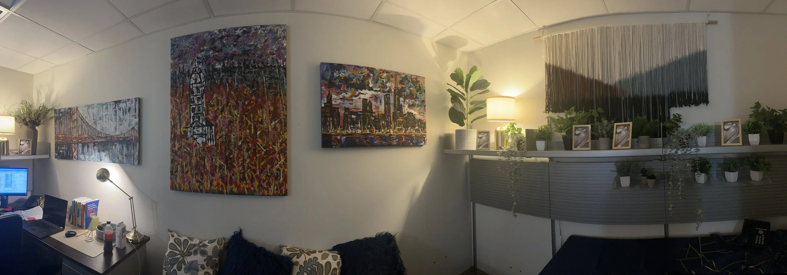 Windows into my world series hanging in my office