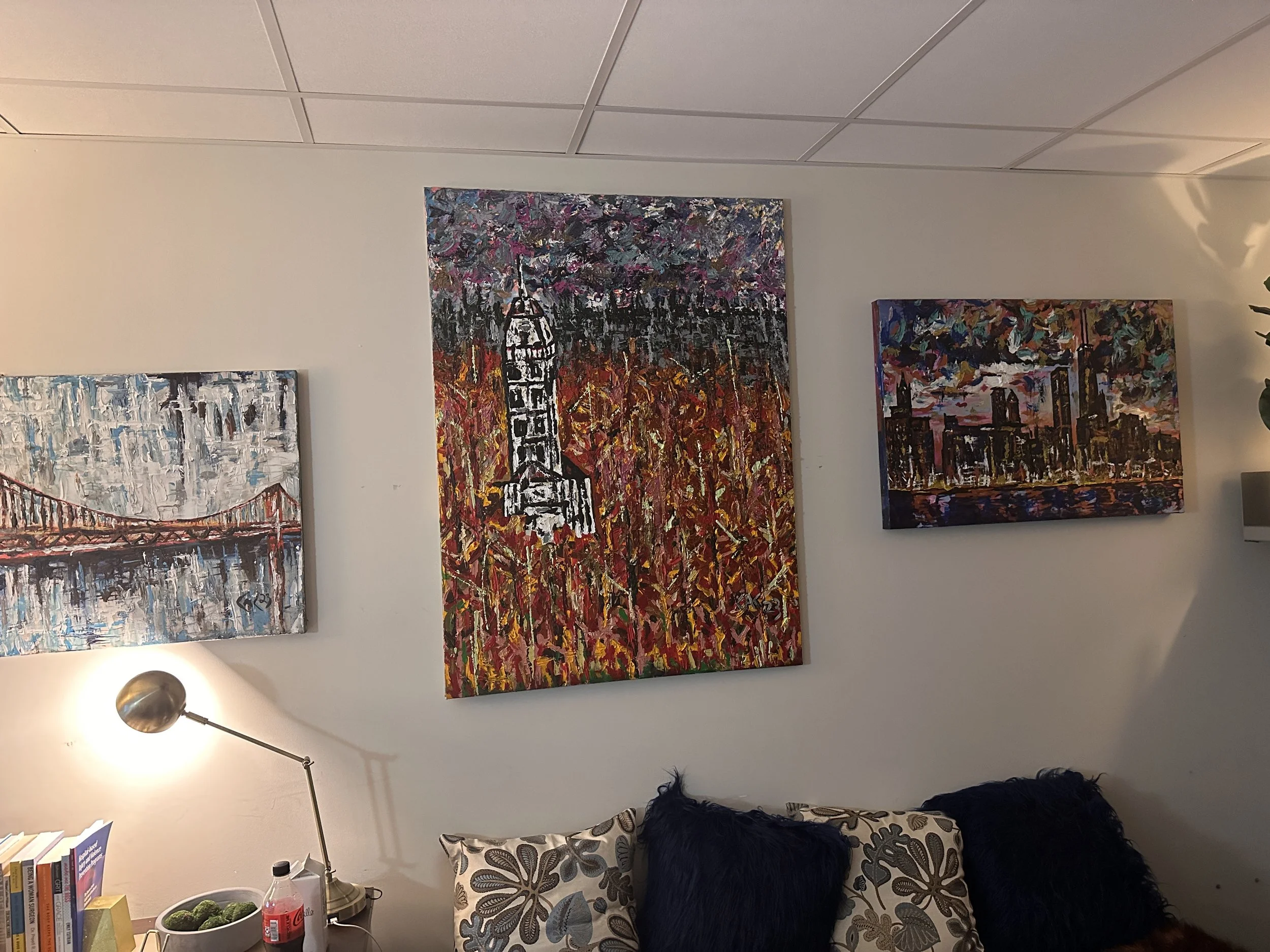 Windows into my world series hanging in my office