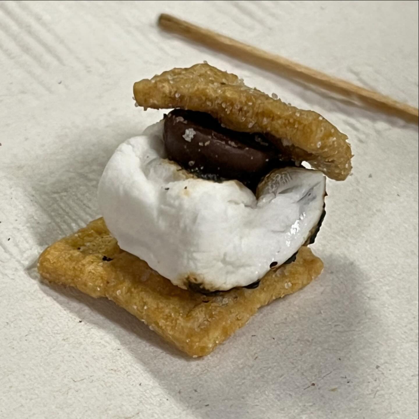 Miniature smores this morning w Edie!