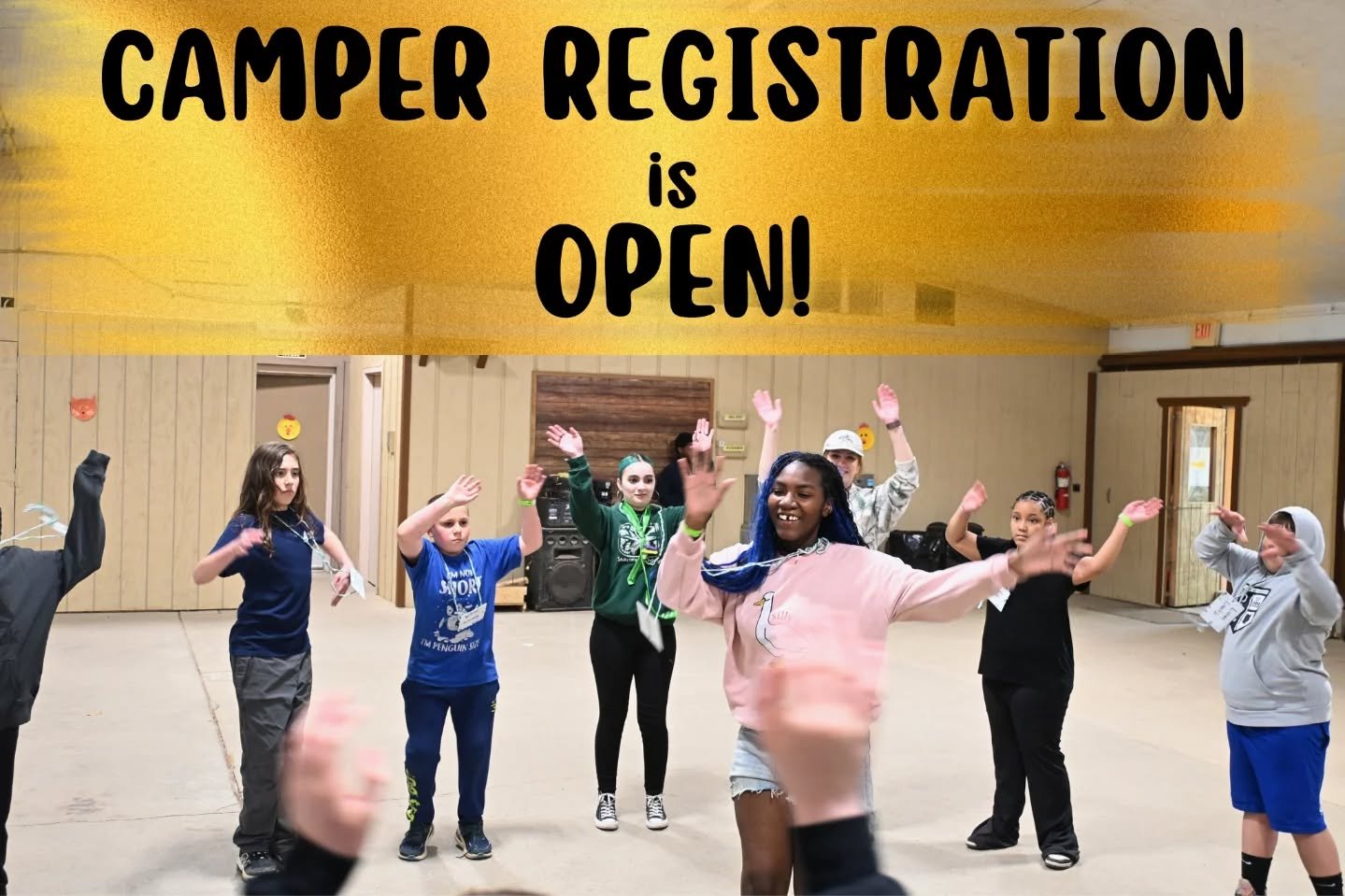 Camper registration for Supercamp 2026 is officially OPEN! 🌟

Your 9-13 year old will have the Weekend of a Lifetime as they...
💛 meet new friends from the Ohio-Michigan area!
💛 experience educational and fun sessions like games, a nature hike, re