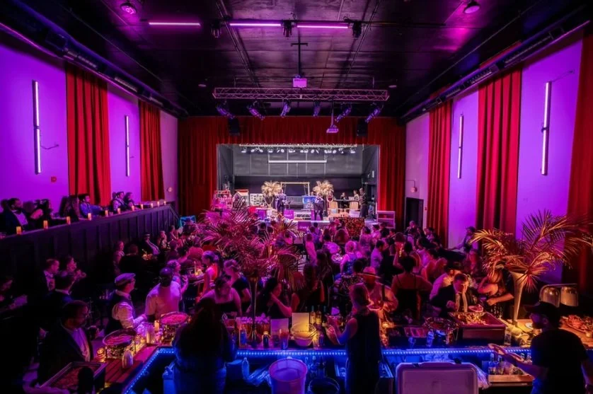 Avon Theater with Crowd