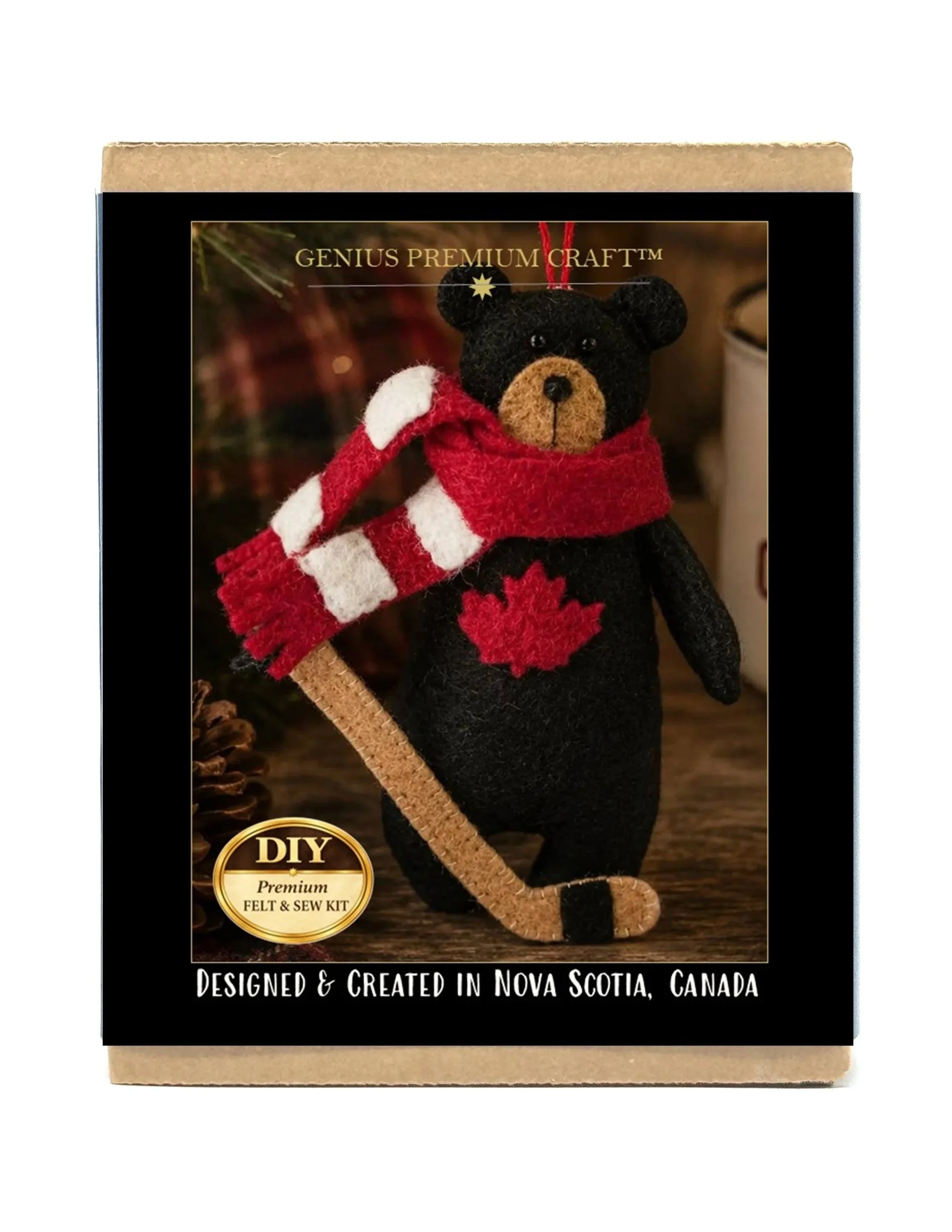 Felt BLACK BEAR Sewing & Felting Kits
