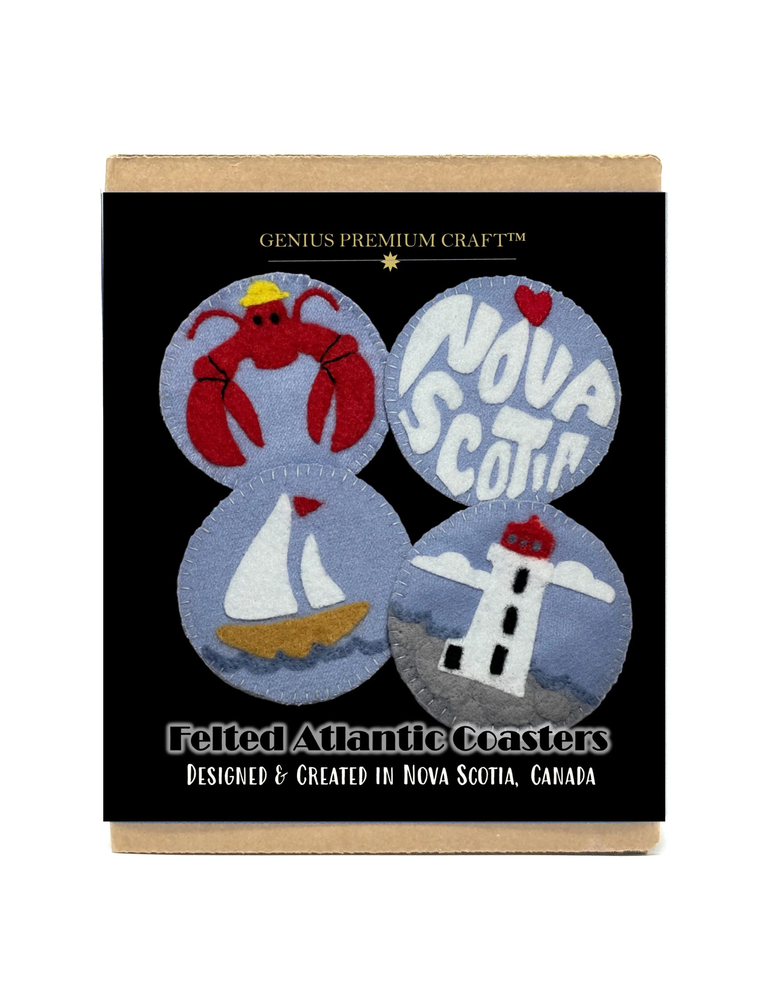 DIY Maritime inspired Felt Coasters Sewing and Felting Kit
