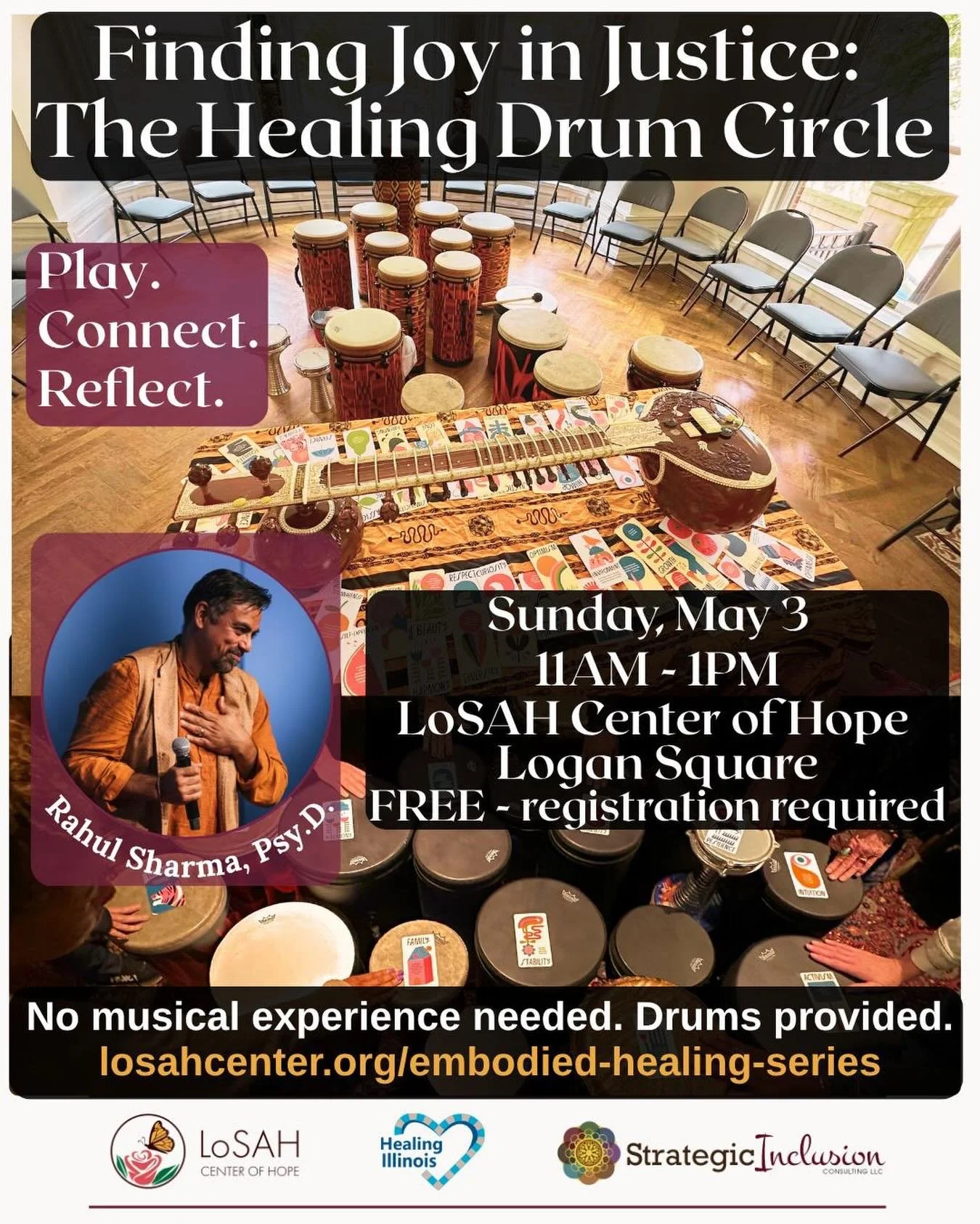 Feeling tired, burned out, or in need of a reset?

You are not alone, and you are invited to pause, recharge, and reconnect.

Join us this Sunday for a FREE healing experience led by our very own Rahul Sharma: Finding Joy in Justice &ndash; The Heali