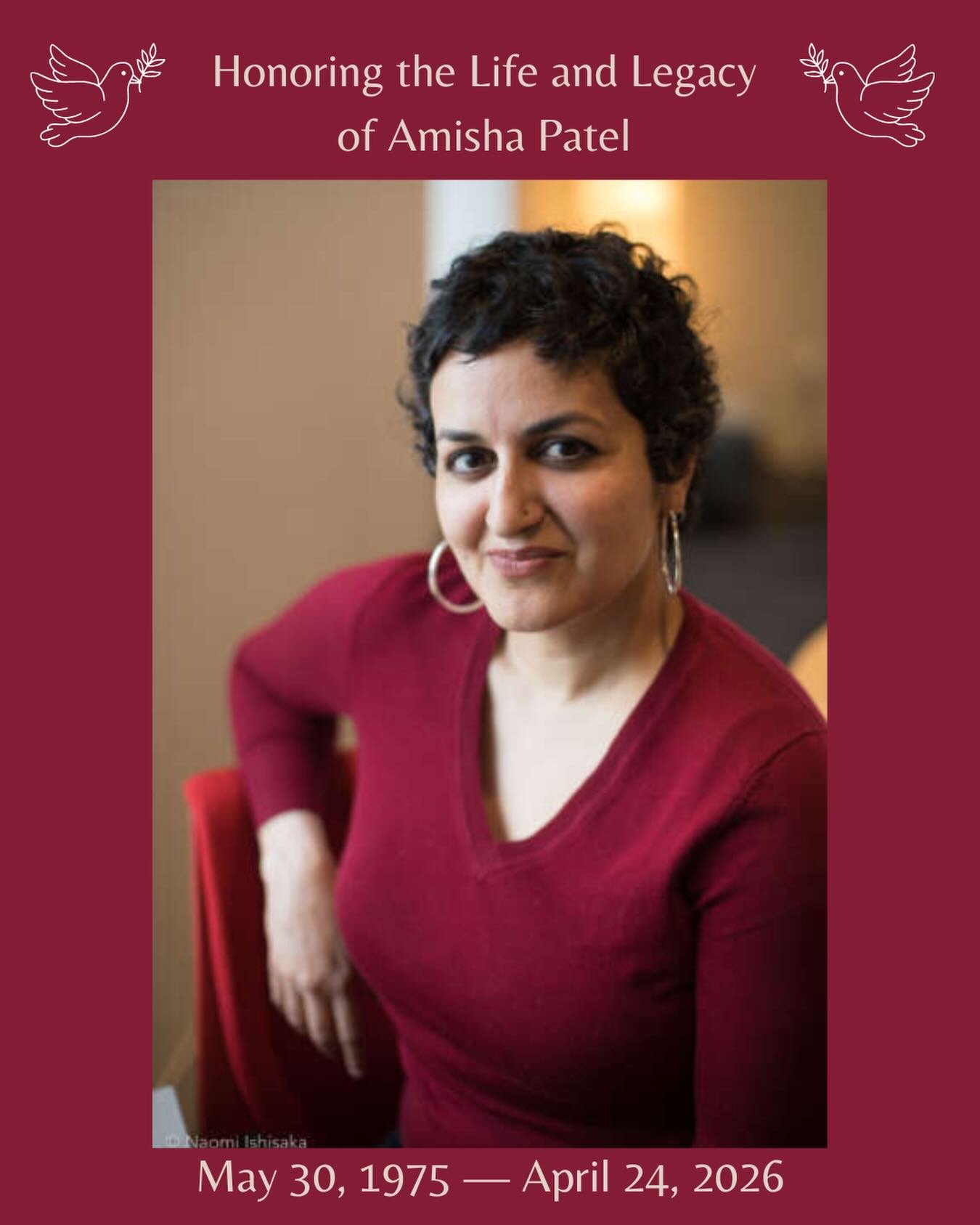 Chicago has lost an organizing giant.
 And our communities have lost one of the fiercest champions for justice our city has ever known.

Amisha Patel was not simply an organizer, she was a visionary, a movement builder, and a trailblazing South Asian