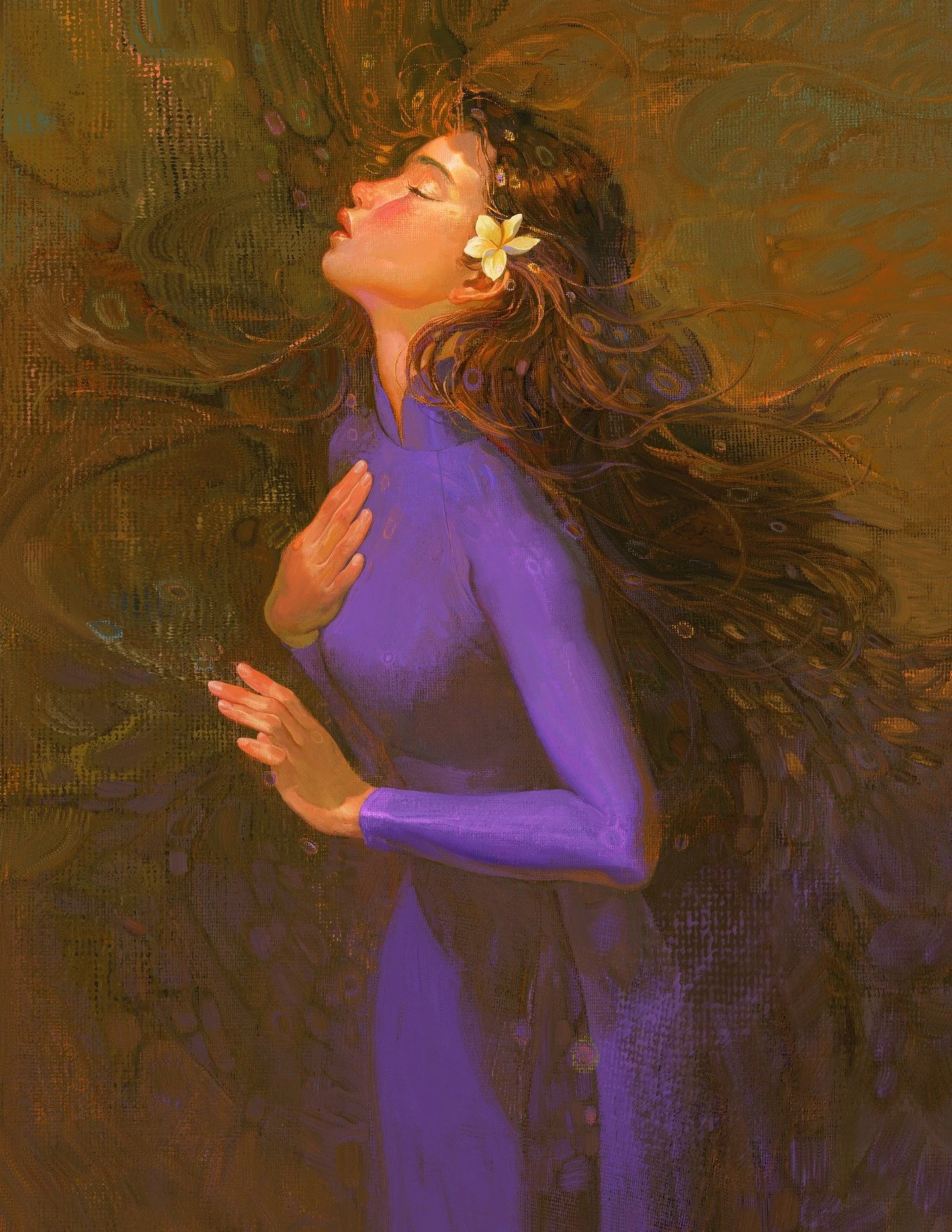 M&agrave;u t&iacute;m.
🌏
🖌
@cma.vietnam 
#vietnam #aodai #aodaivietnam #cantho #sunset #drawing #digitalpainting #illustration #sketch #portraitart #photoshop #xencelabs