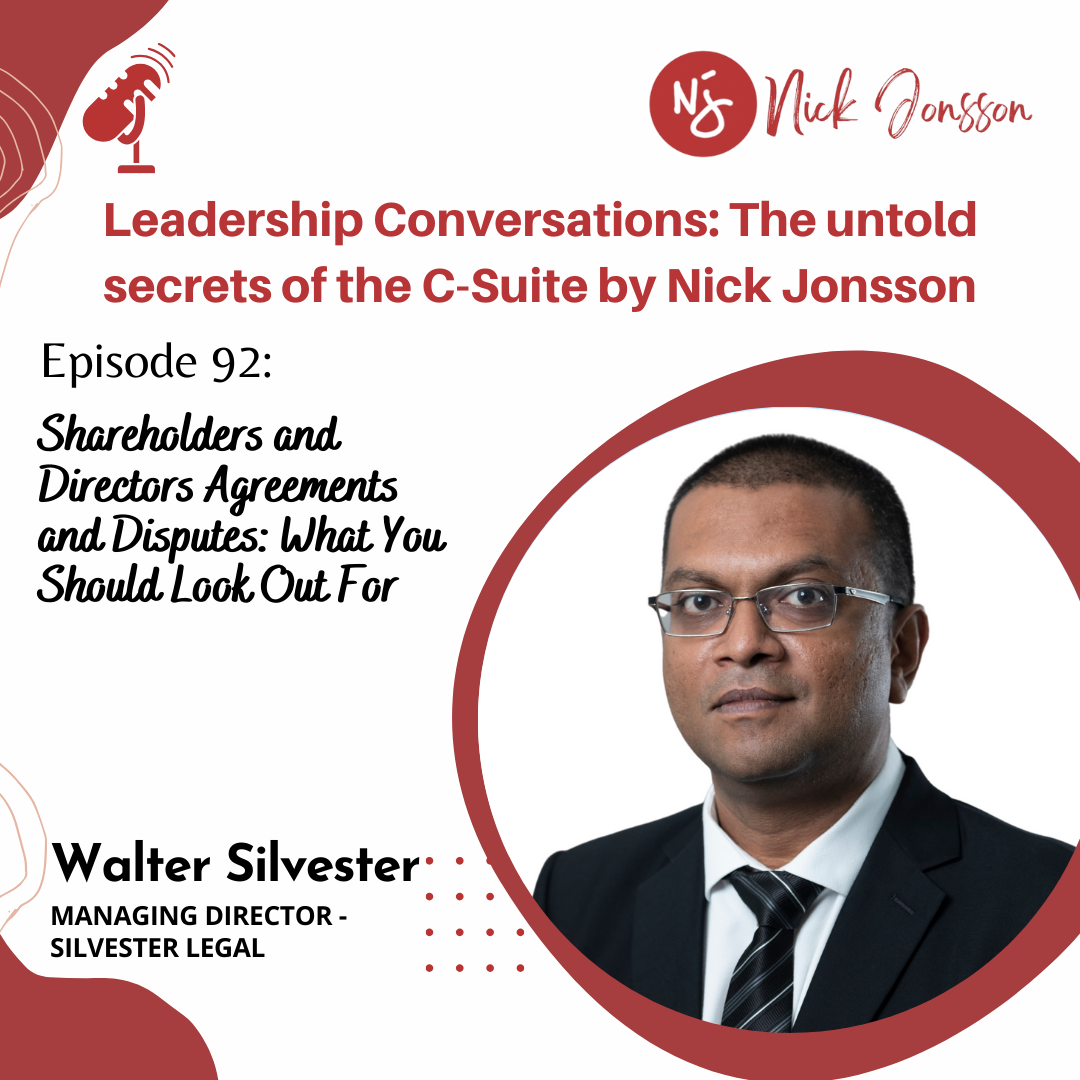 Ep 92: Walter-Shareholders &amp; Directors Agreements &amp; Disputes