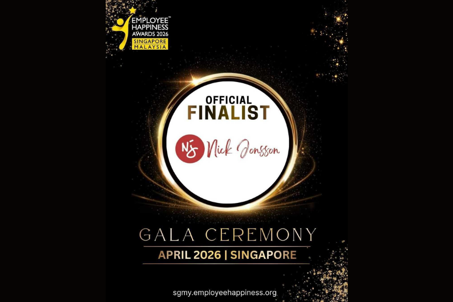 Nick Jonsson Named Finalist at Employee Happiness Awards 2026 | Holistic Leadership and Workplace Culture