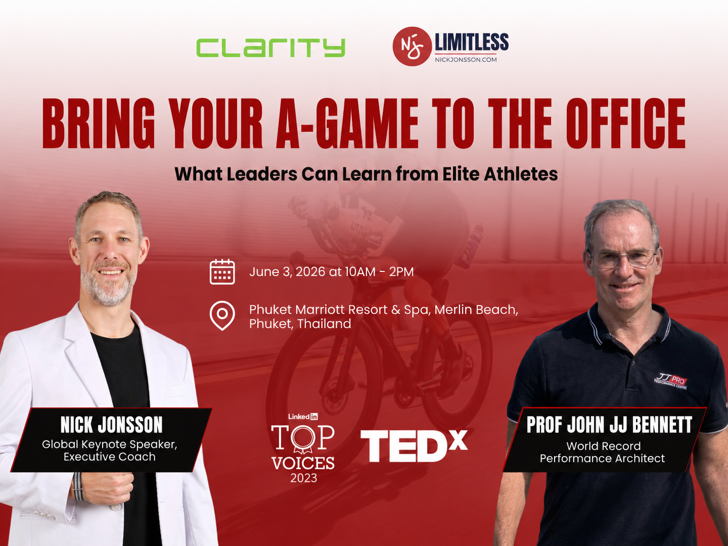Bring Your A-Game to the Office: Leadership Lessons from Elite Athletes with Nick Jonsson and Professor John JJ Bennett in Phuket, Thailand