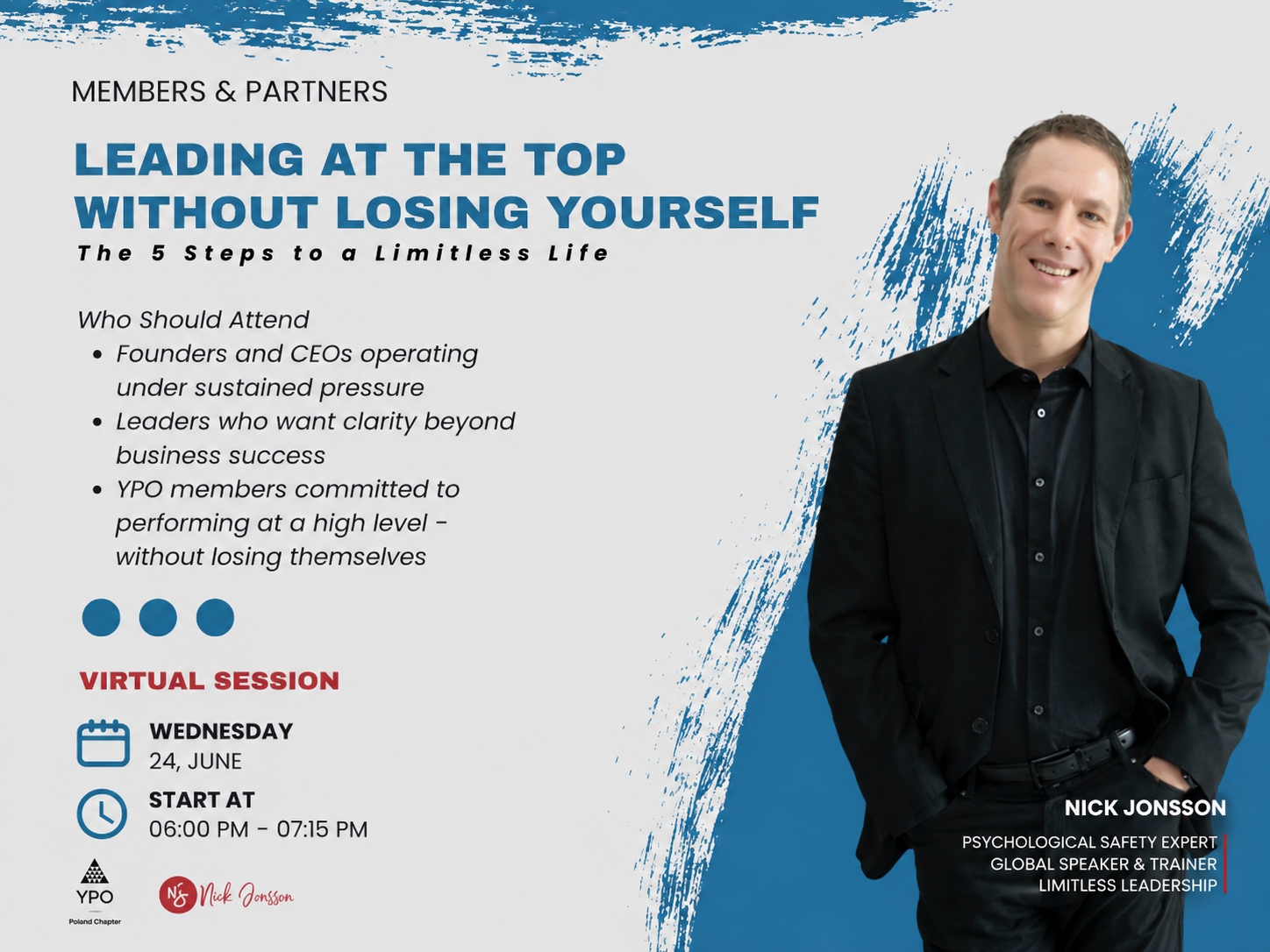 Leading at the Top Without Losing Yourself - Nick Jonsson Holistic Leadership Keynote in Poland