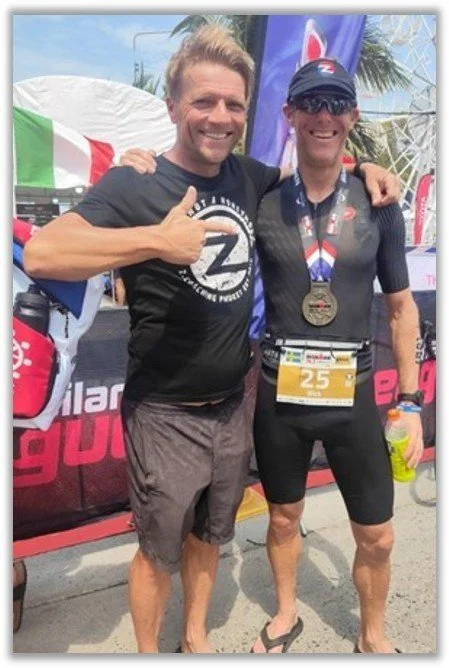 Nick Jonsson with triathlon coach Jürgen Zäck from Z-Coaching Phuket
