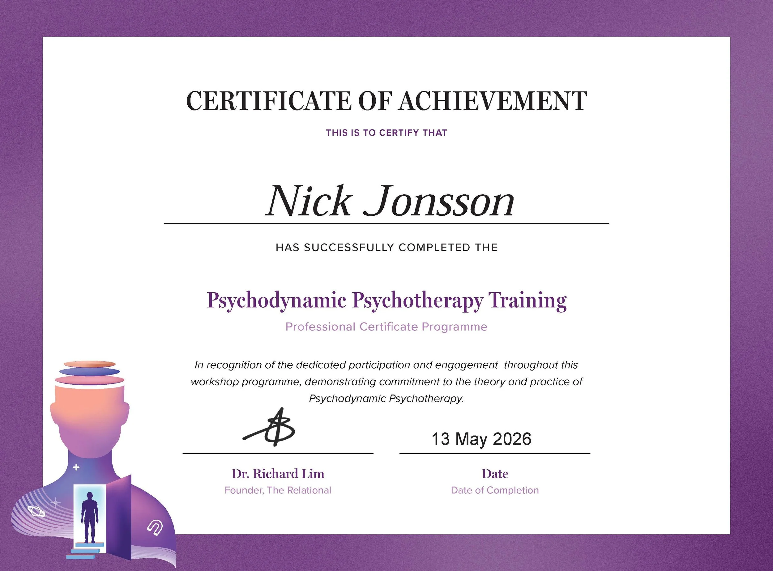 Psychodynamic Certificate_Nick.jpg