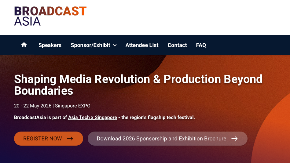 BroadcastAsia: Shaping Media Revolution & Production Beyond Boundaries