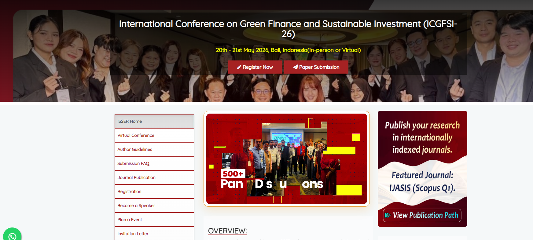 International Conference on Green Finance and Sustainable Investment (ICGFSI)