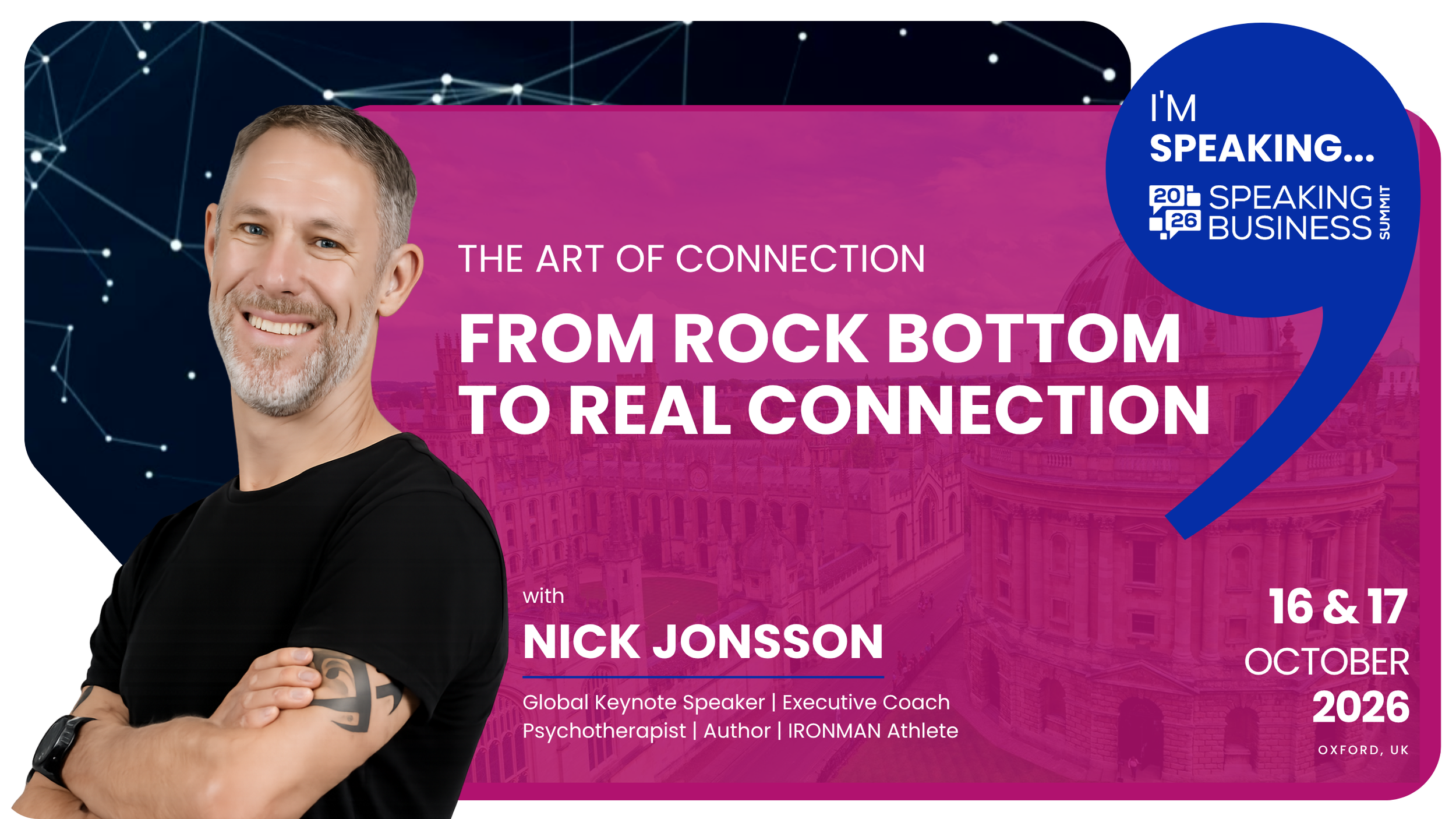 From Rock Bottom to Real Connection - NIck Jonsson in Oxford