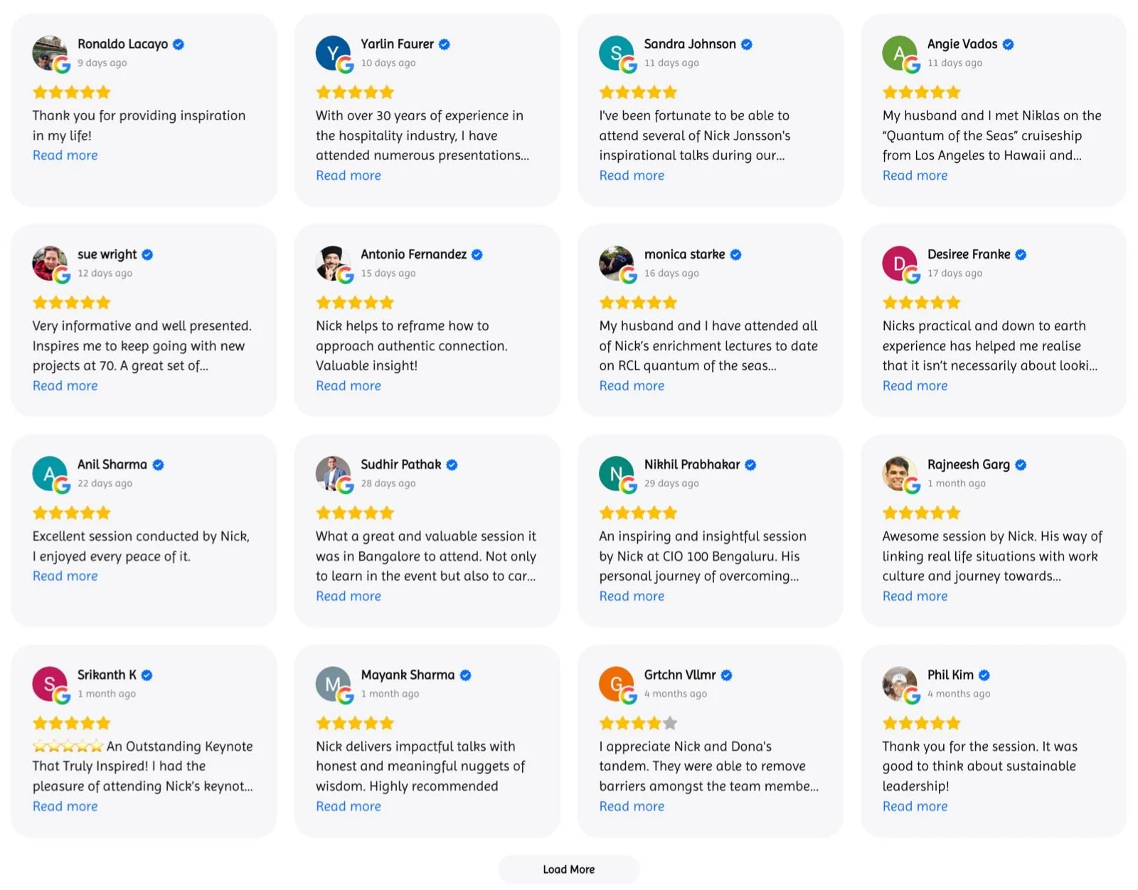 Nick’s Google Reviews