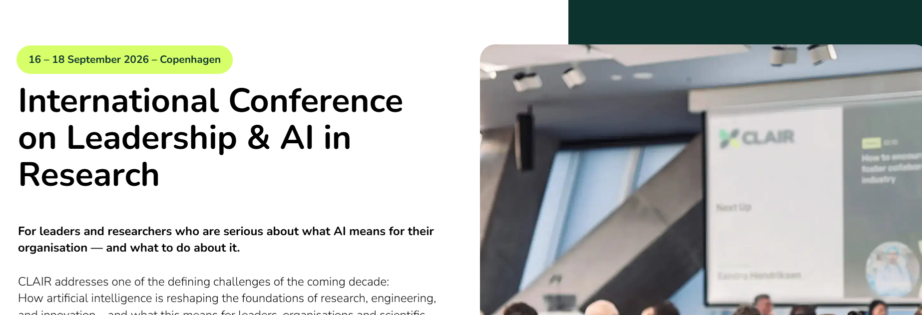 International Conference on Leadership and AI in Research