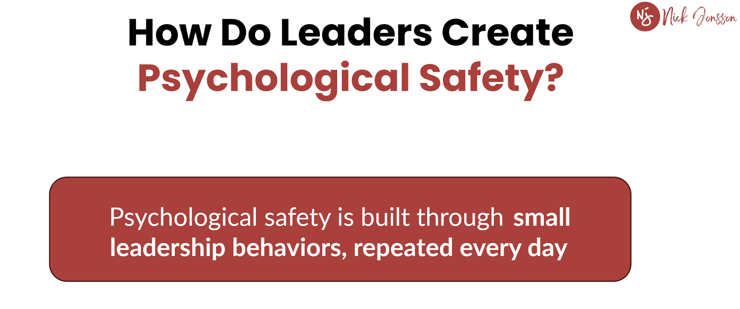 How do leaders create phychological safety