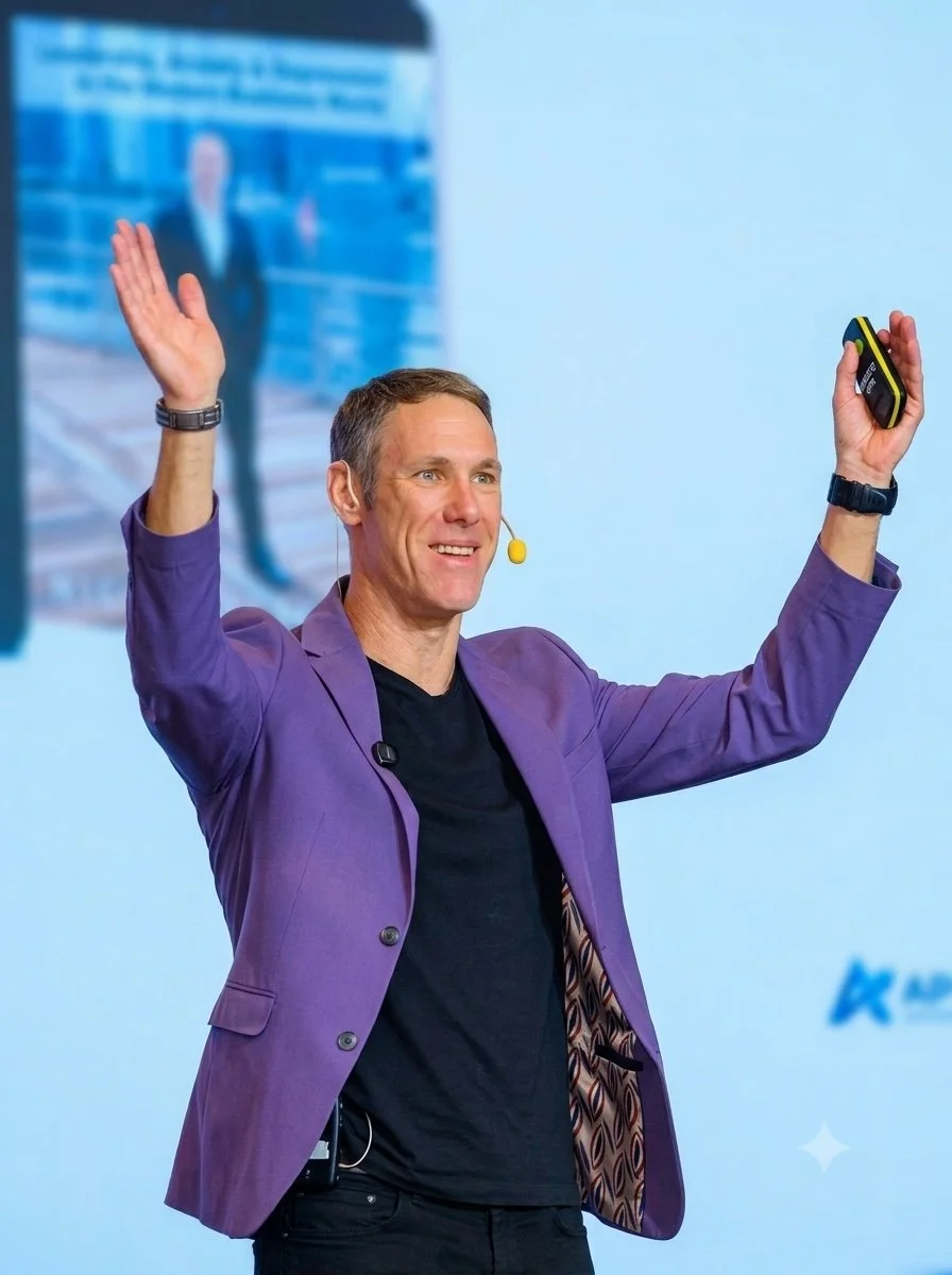 Nick Jonsson speaking about Corporate Ironman leadership lessons from endurance athletes