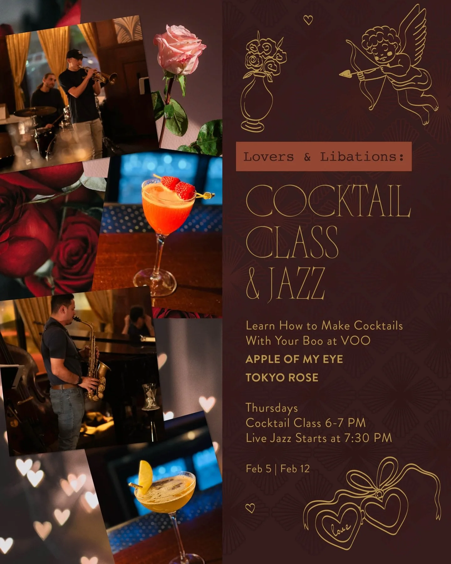 Shake up your Valentine&rsquo;s plans with a hands-on cocktail class made for you and your boo. 💌🍸 

You&rsquo;ll learn how to craft two cocktails together, guided step by step by our lead mixologist, Carlos Avalos.

Dates:
📆 Thursday, February 5t