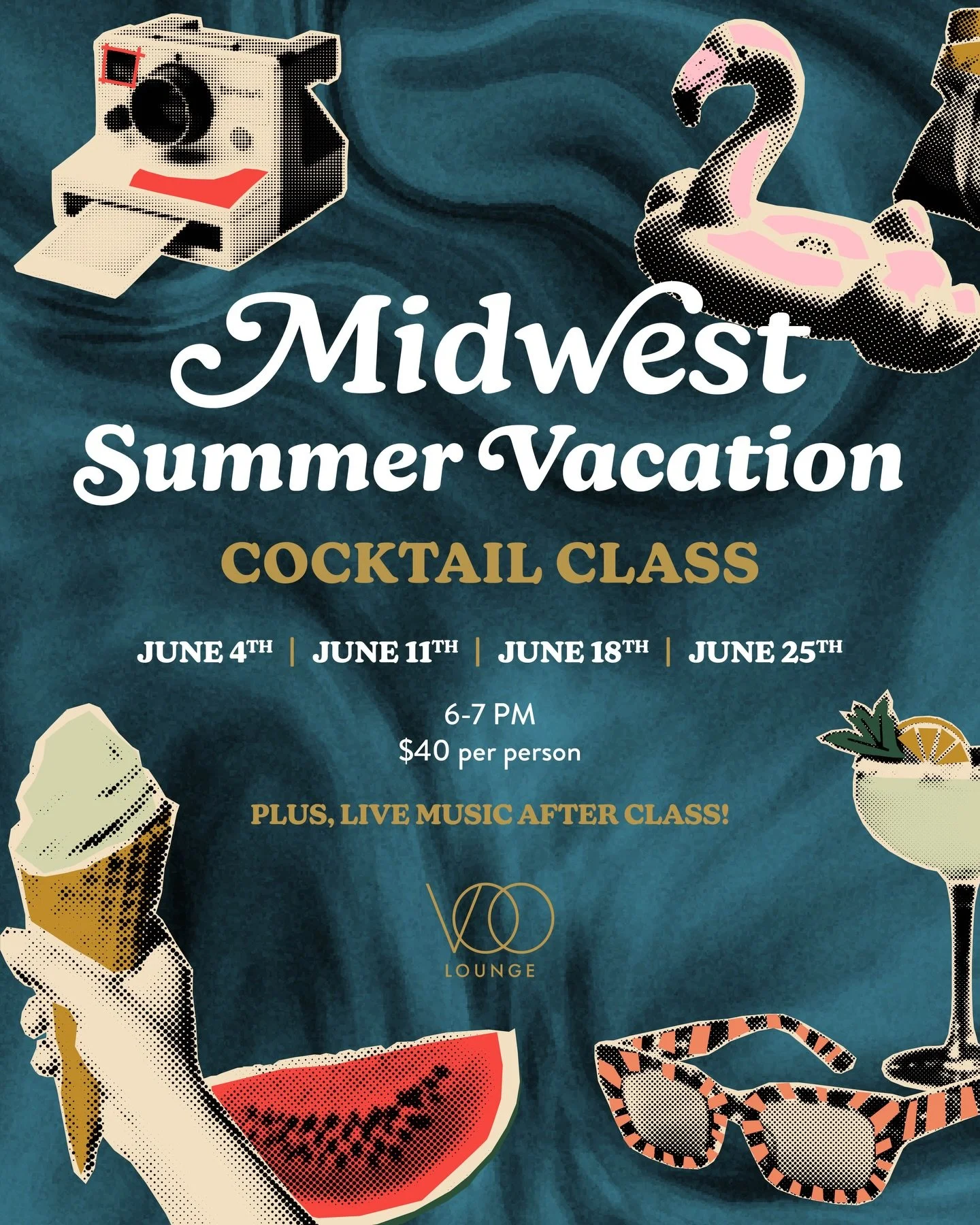 Learn how to sling summer in a glass. 
☀️🍹

Midwest Summer Vacation Cocktail Classes coming atcha every Thursday in June!

Join us for a hands-on cocktail class where you&rsquo;ll shake, stir, and sip your way through two bright seasonal cocktails w