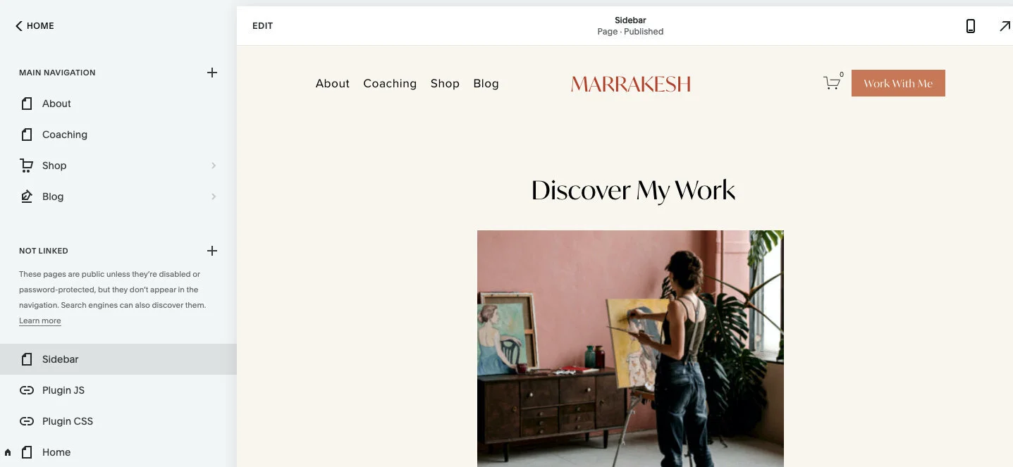 Squarespace Sidebar Plugin Review from SQSP Themes — Station Seven